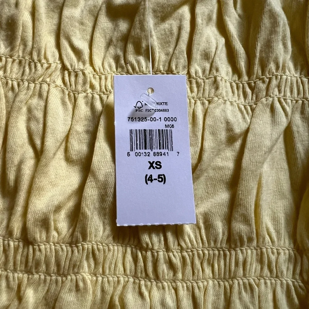 GAP Yellow Ruffled Blouse- Kids Size XS NWT